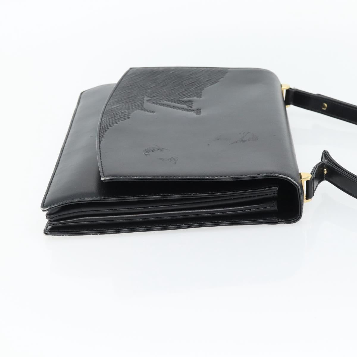 LOUIS VUITTON Opera Line Delph Shoulder Bag Leather Black M63932 LV Auth 56152A