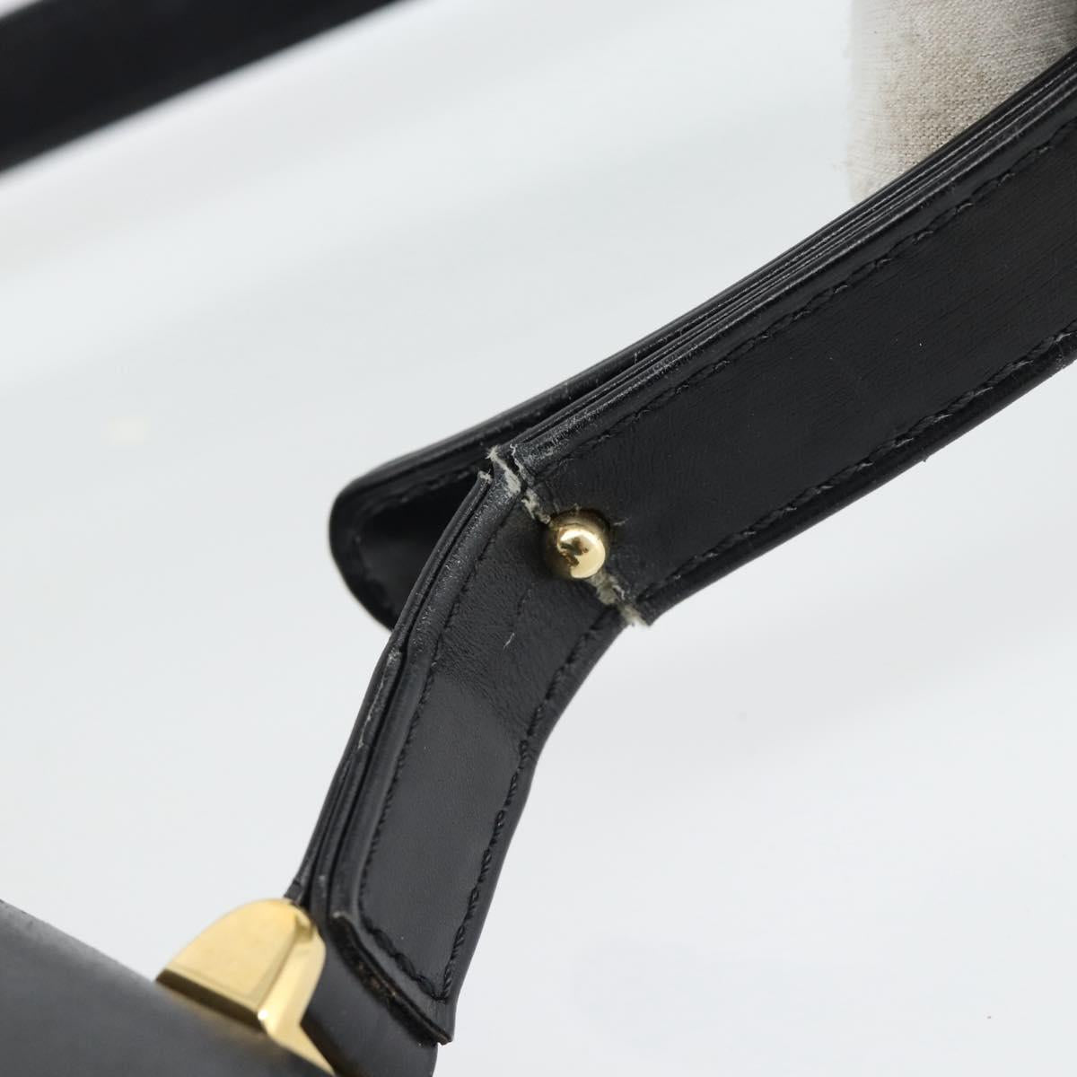 LOUIS VUITTON Opera Line Delph Shoulder Bag Leather Black M63932 LV Auth 56152A