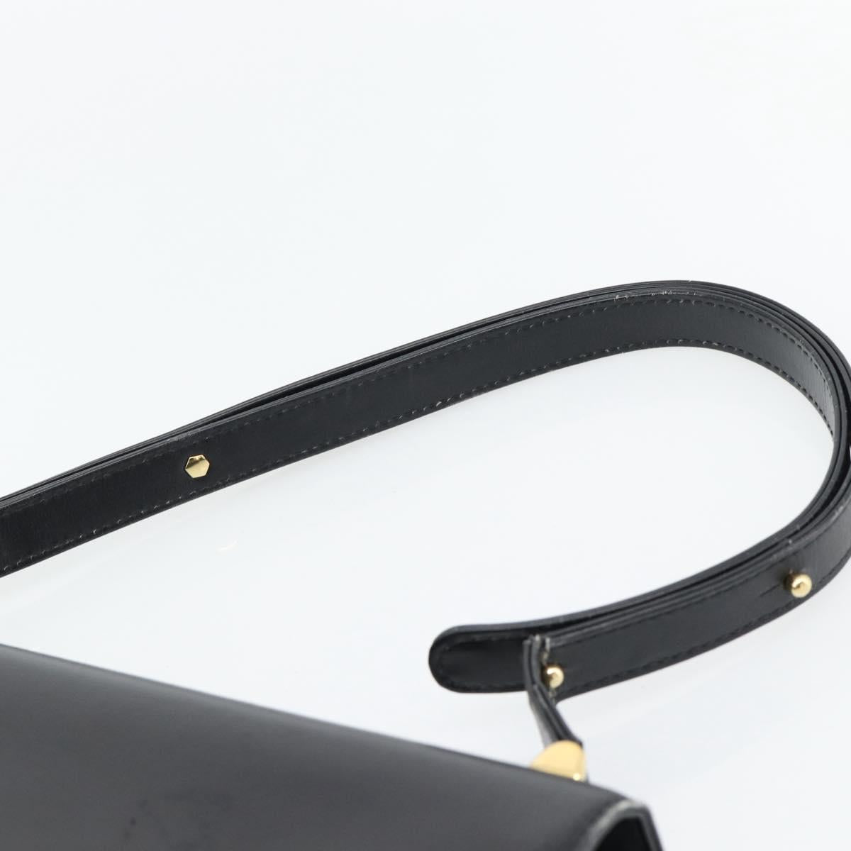 LOUIS VUITTON Opera Line Delph Shoulder Bag Leather Black M63932 LV Auth 56152A