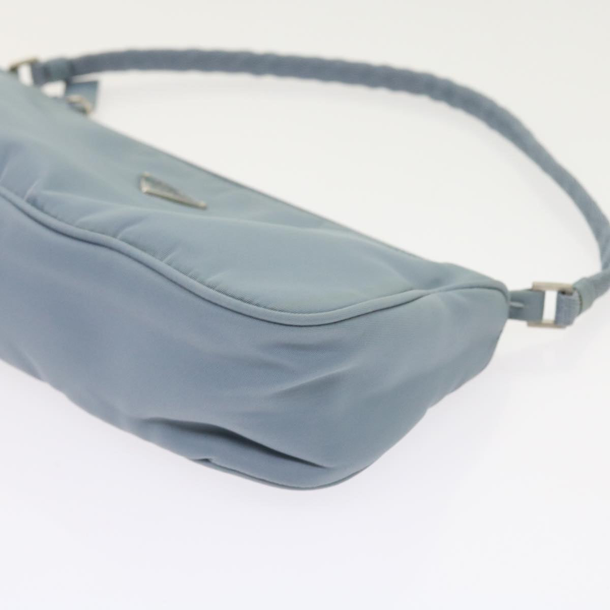 PRADA Accessory Pouch Nylon Light Blue Auth 56182