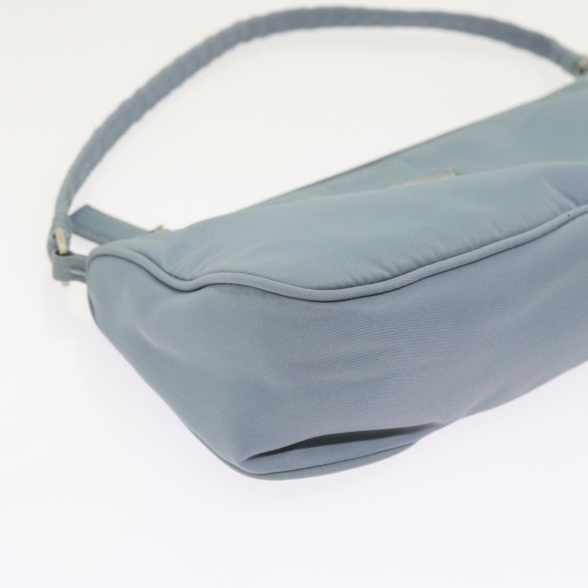 PRADA Accessory Pouch Nylon Light Blue Auth 56182