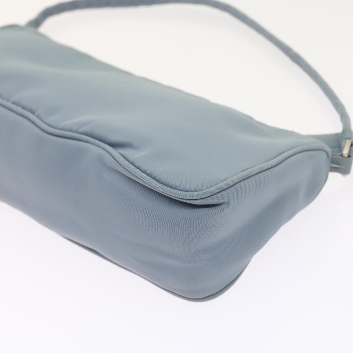 PRADA Accessory Pouch Nylon Light Blue Auth 56182