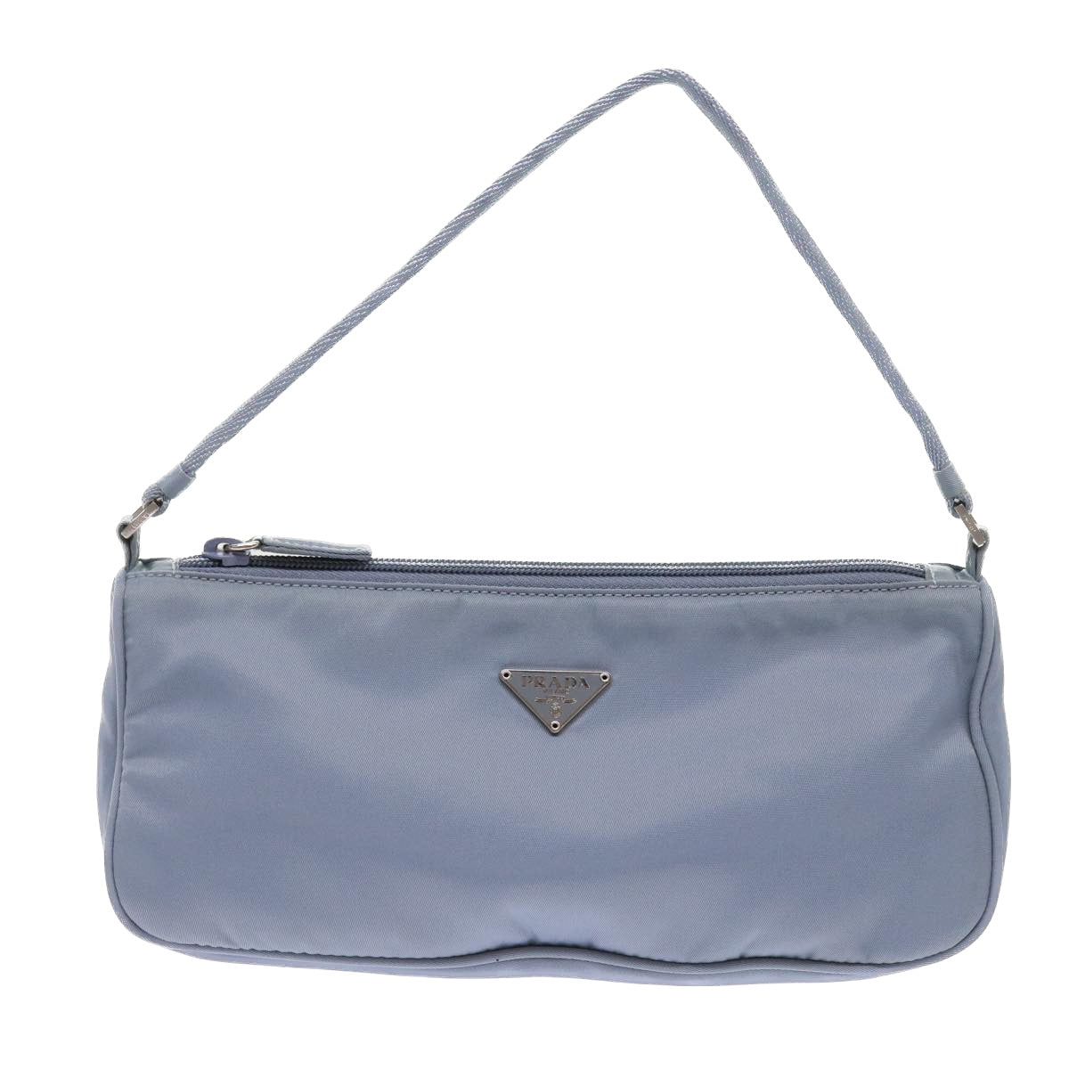 PRADA Accessory Pouch Nylon Light Blue Auth 56182