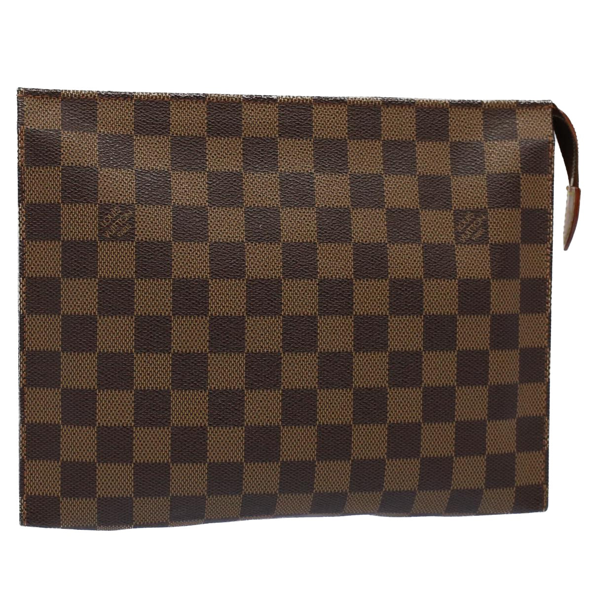 LOUIS VUITTON Damier Ebene Poche Toilette 100 th Anniversary N47543 Auth 56184