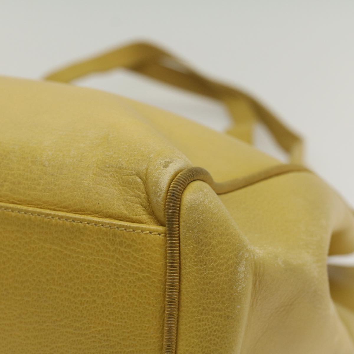 Salvatore Ferragamo Tote Bag Leather Yellow Auth 56193