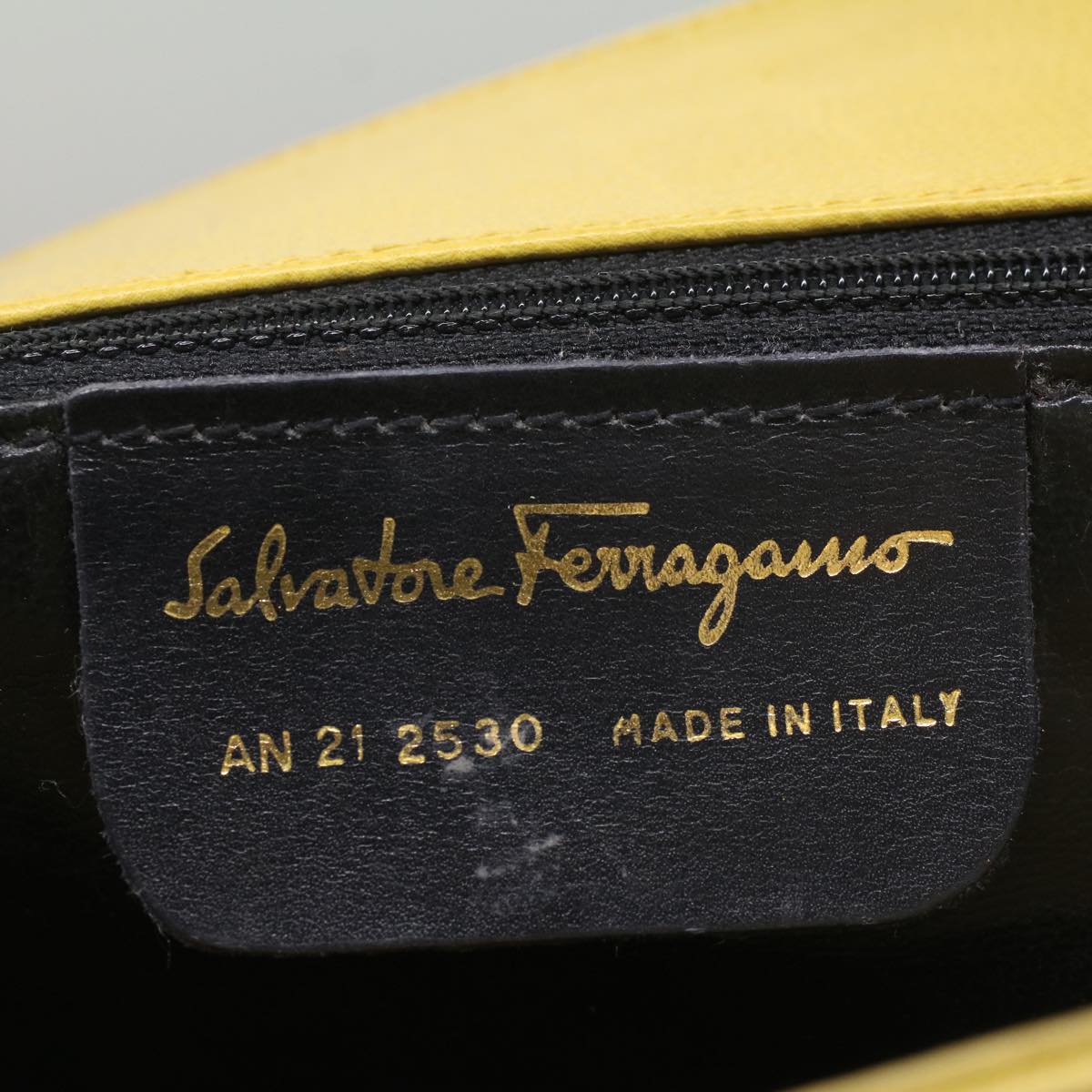 Salvatore Ferragamo Tote Bag Leather Yellow Auth 56193