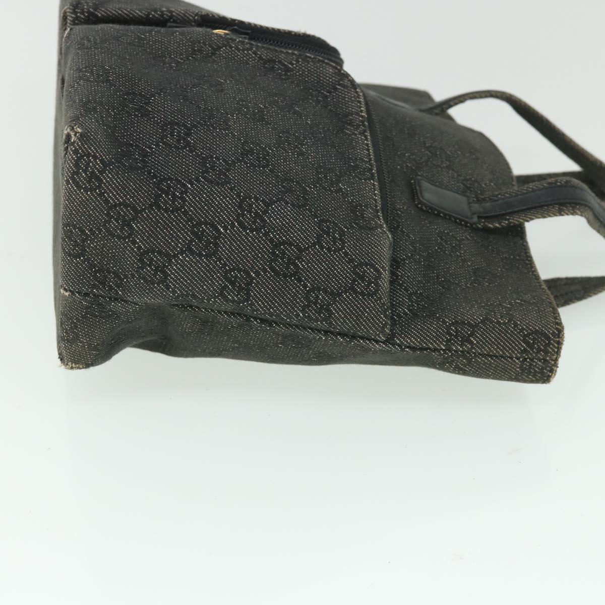 GUCCI GG Canvas Hand Bag Gray 105650 Auth 56318