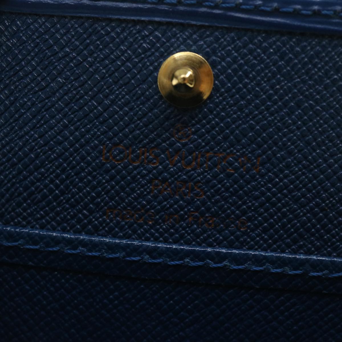 LOUIS VUITTON Epi Porte Monnaie Boite Coin Purse Blue M63695 LV Auth 56335