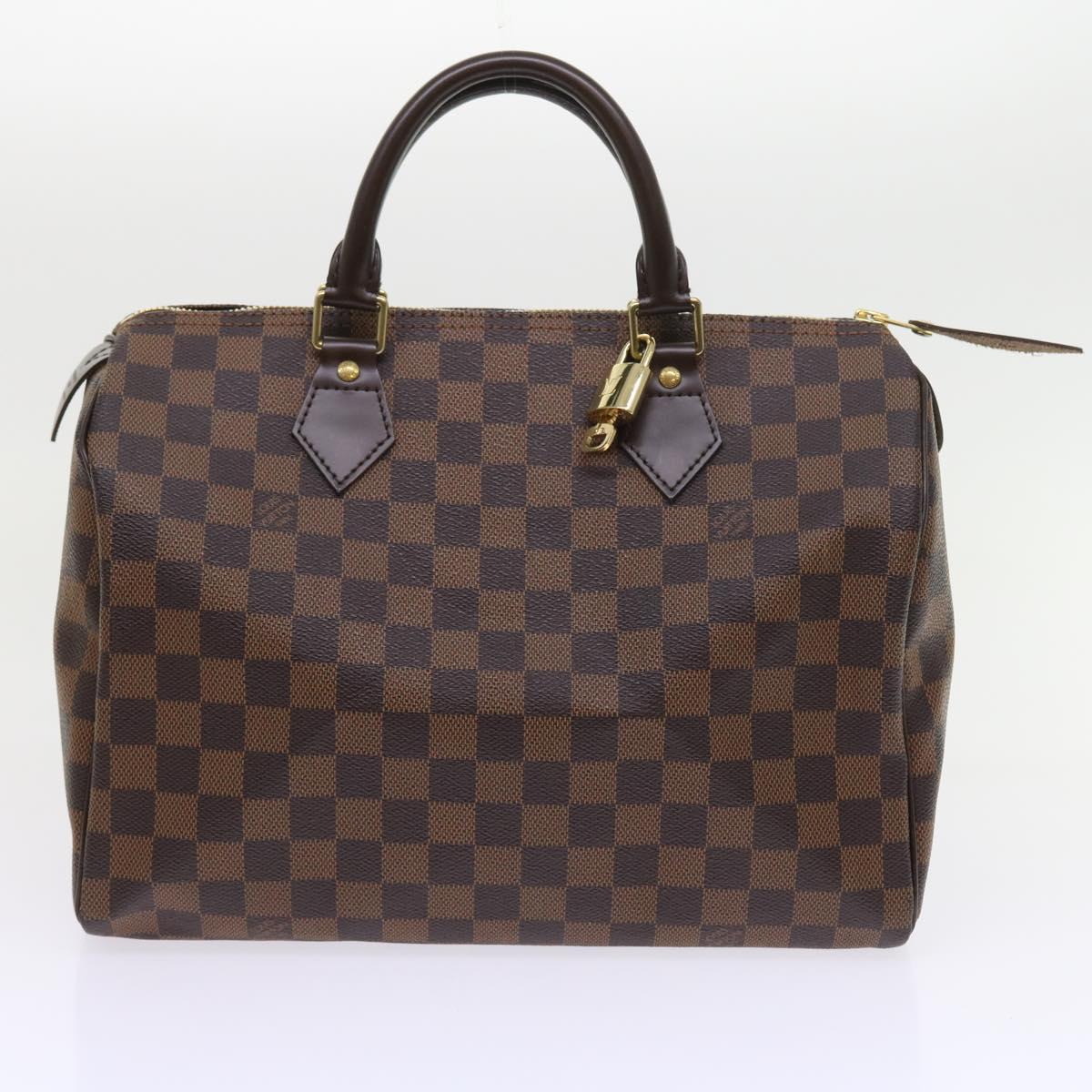 LOUIS VUITTON Damier Ebene Speedy 30 Hand Bag N41364 LV Auth 56392