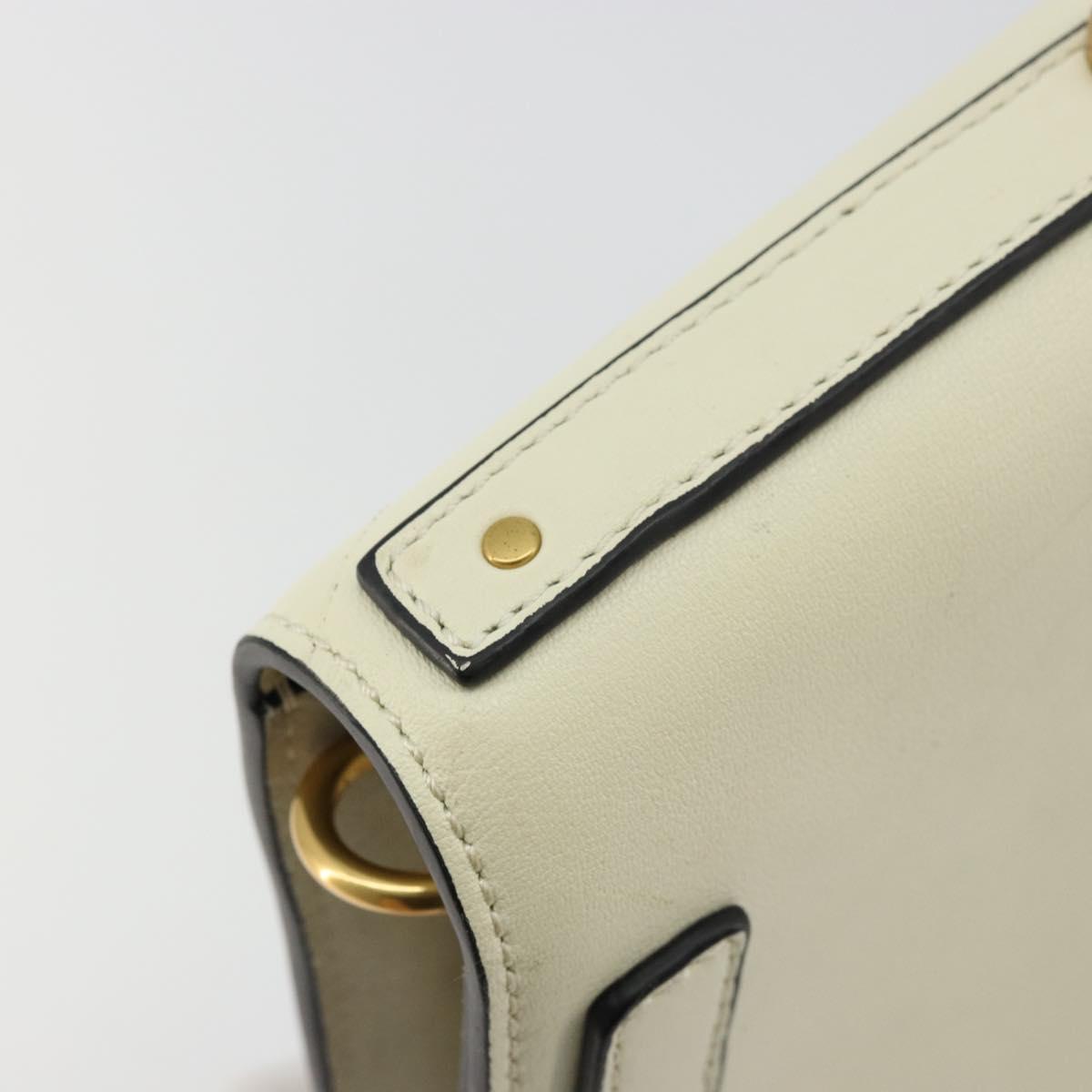 Chloe Nile Small Bracelet Shoulder Bag Leather Suede Cream Auth 56489
