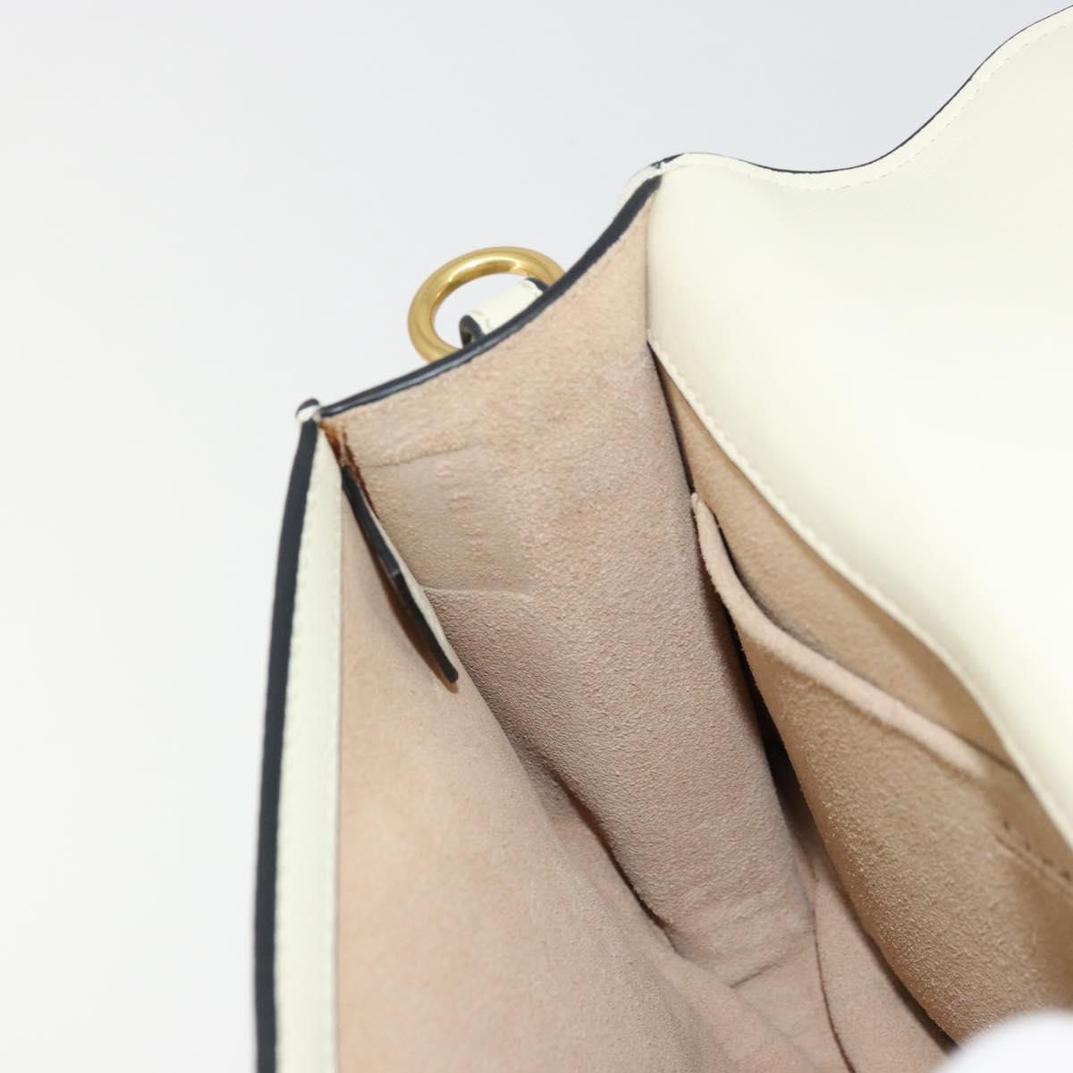 Chloe Nile Small Bracelet Shoulder Bag Leather Suede Cream Auth 56489