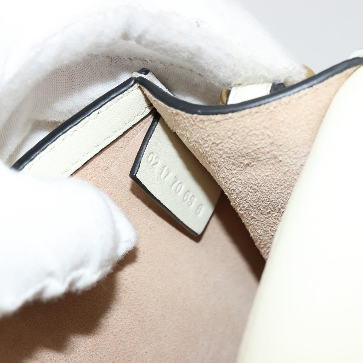 Chloe Nile Small Bracelet Shoulder Bag Leather Suede Cream Auth 56489