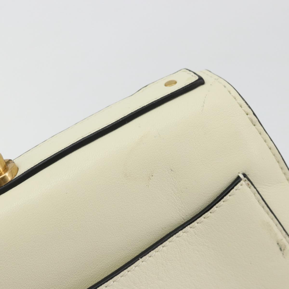 Chloe Nile Small Bracelet Shoulder Bag Leather Suede Cream Auth 56489