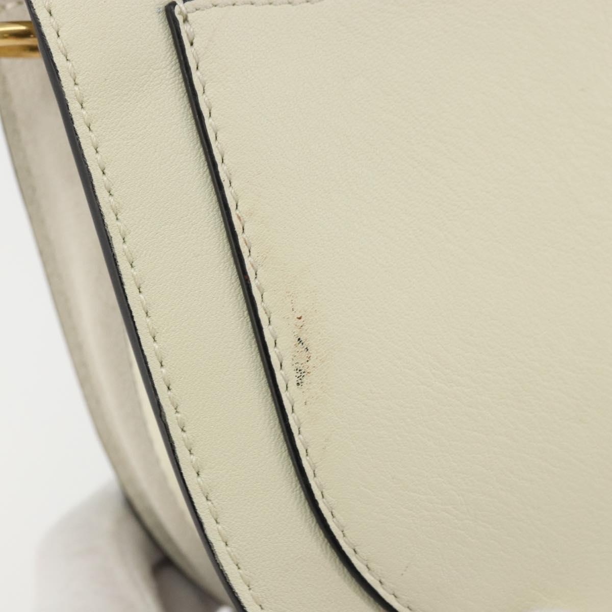 Chloe Nile Small Bracelet Shoulder Bag Leather Suede Cream Auth 56489