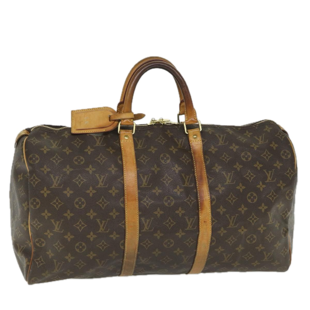 LOUIS VUITTON Monogram Keepall 50 Boston Bag M41426 LV Auth 56513