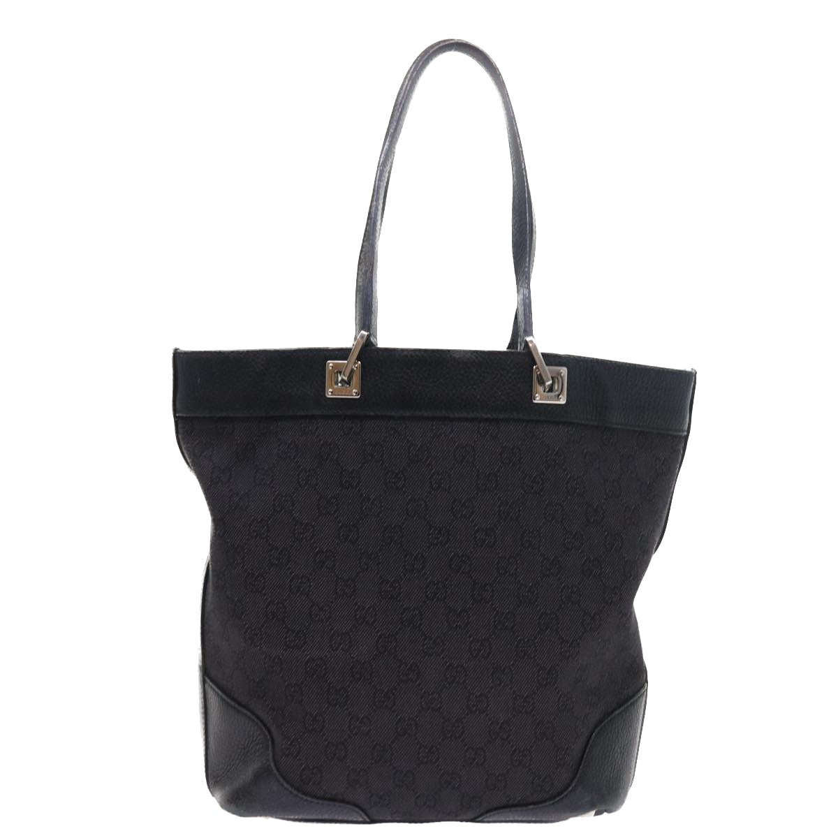 GUCCI GG Canvas Tote Bag Black 272377 Auth 56568