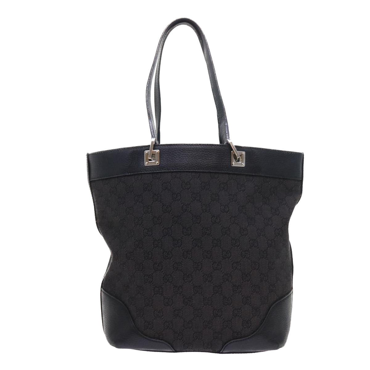 GUCCI GG Canvas Tote Bag Black 272377 Auth 56568