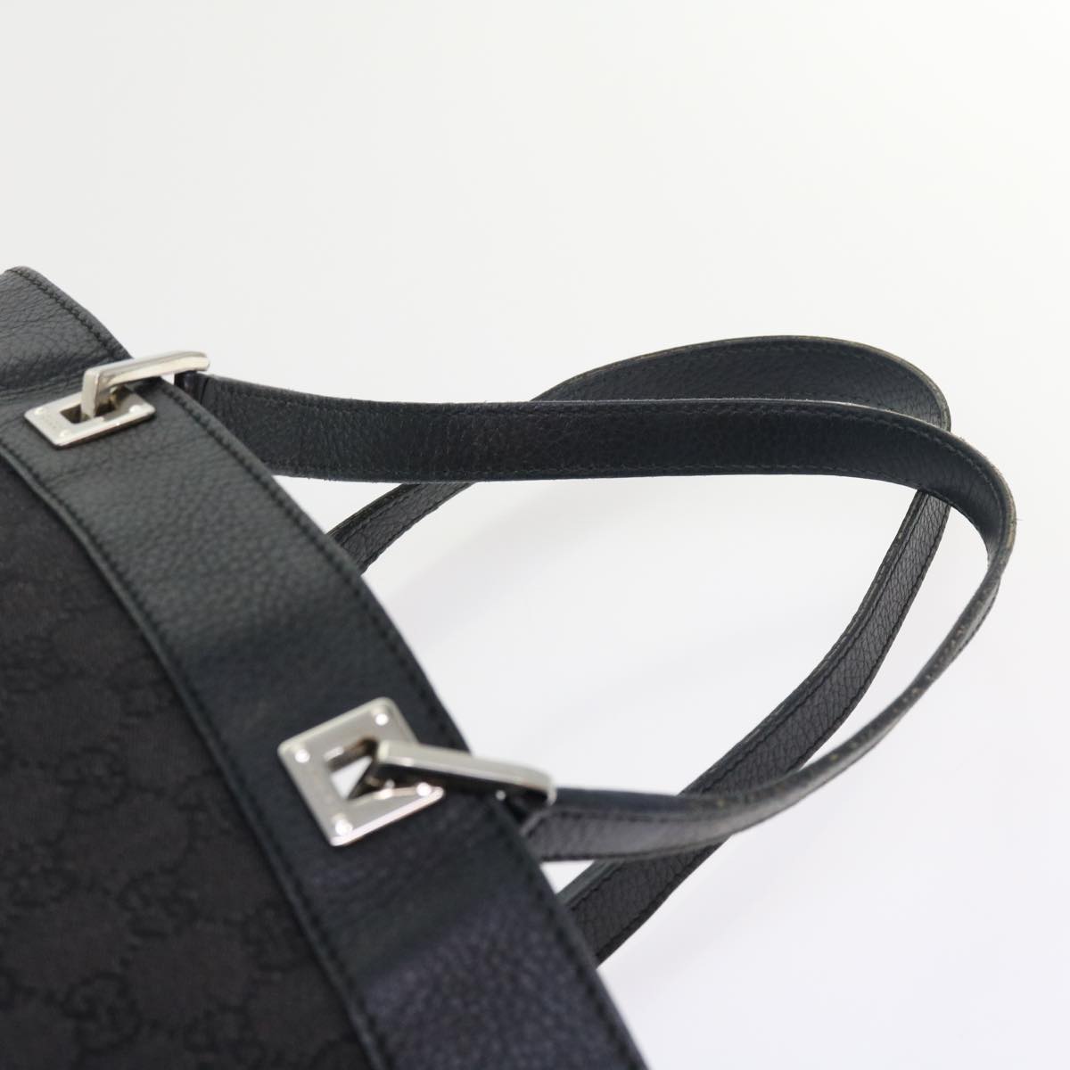 GUCCI GG Canvas Tote Bag Black 272377 Auth 56568