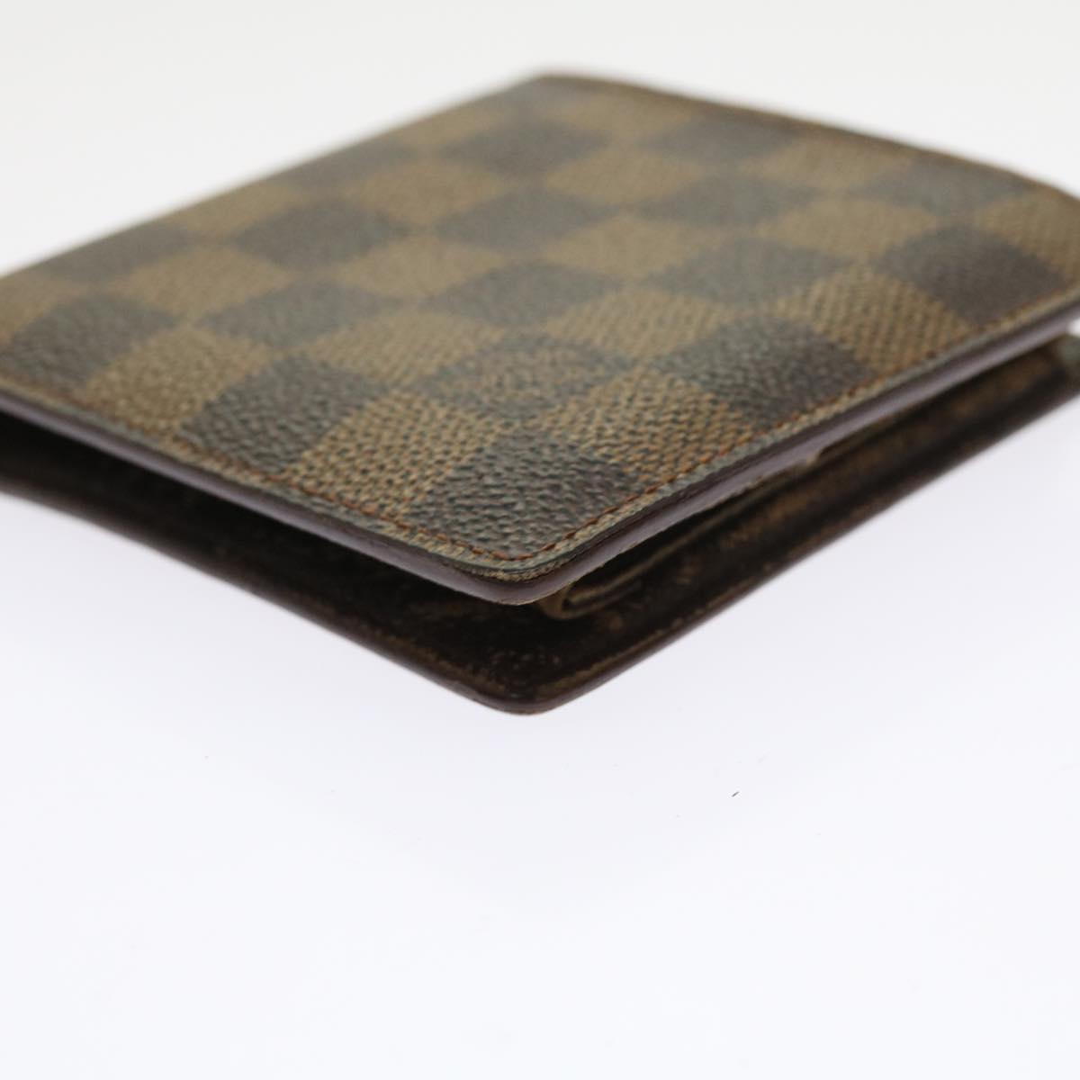 LOUIS VUITTON Damier Ebene Portefeuille Marco Bifold Wallet N61675 LV Auth 56642