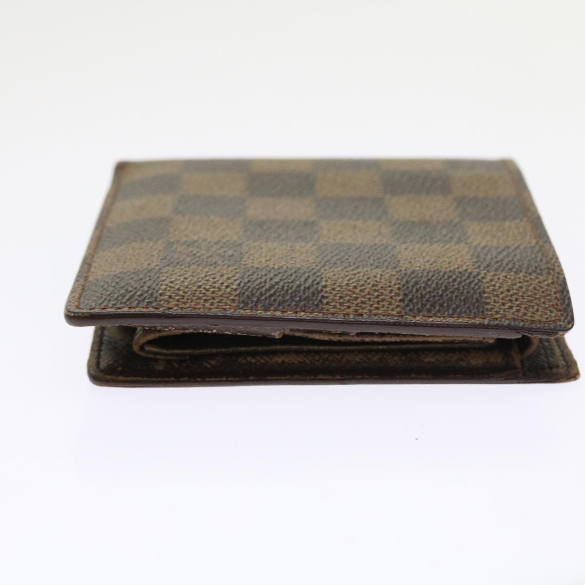 LOUIS VUITTON Damier Ebene Portefeuille Marco Bifold Wallet N61675 LV Auth 56642