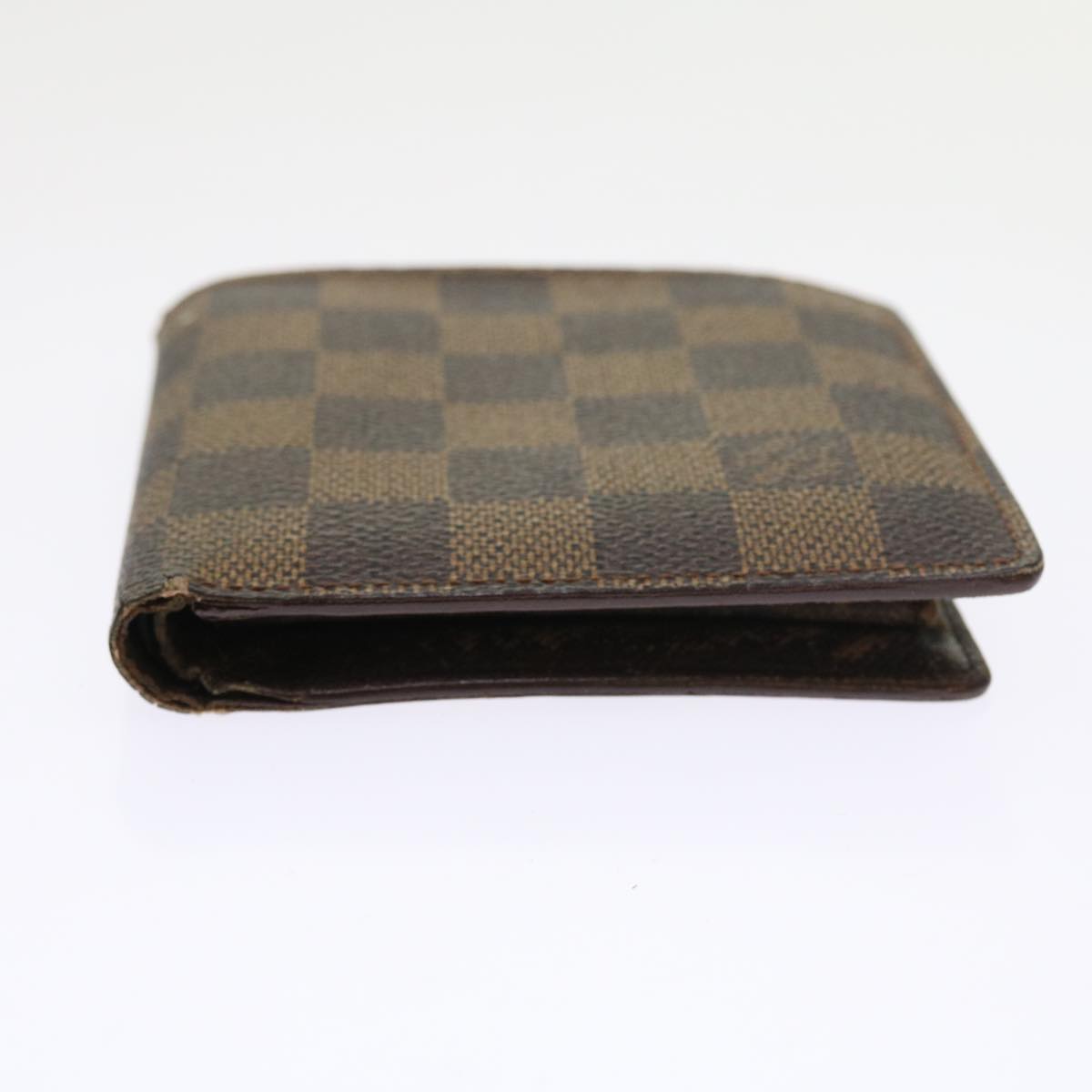 LOUIS VUITTON Damier Ebene Portefeuille Marco Bifold Wallet N61675 LV Auth 56642