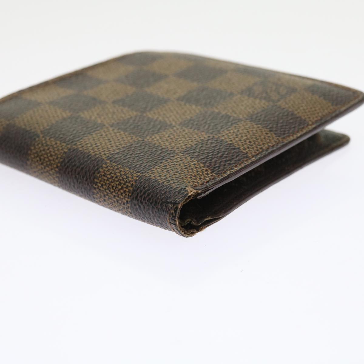 LOUIS VUITTON Damier Ebene Portefeuille Marco Bifold Wallet N61675 LV Auth 56642