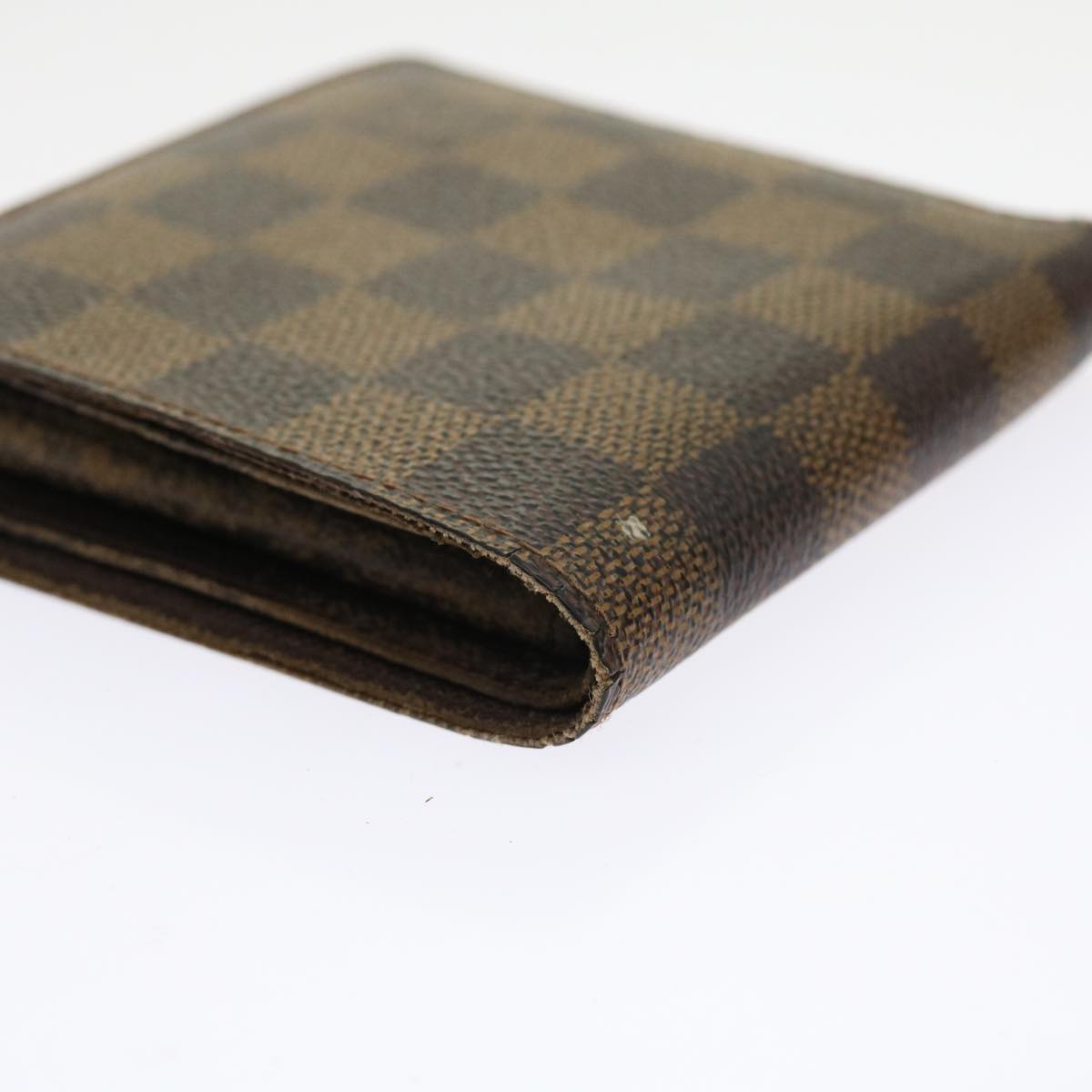 LOUIS VUITTON Damier Ebene Portefeuille Marco Bifold Wallet N61675 LV Auth 56642