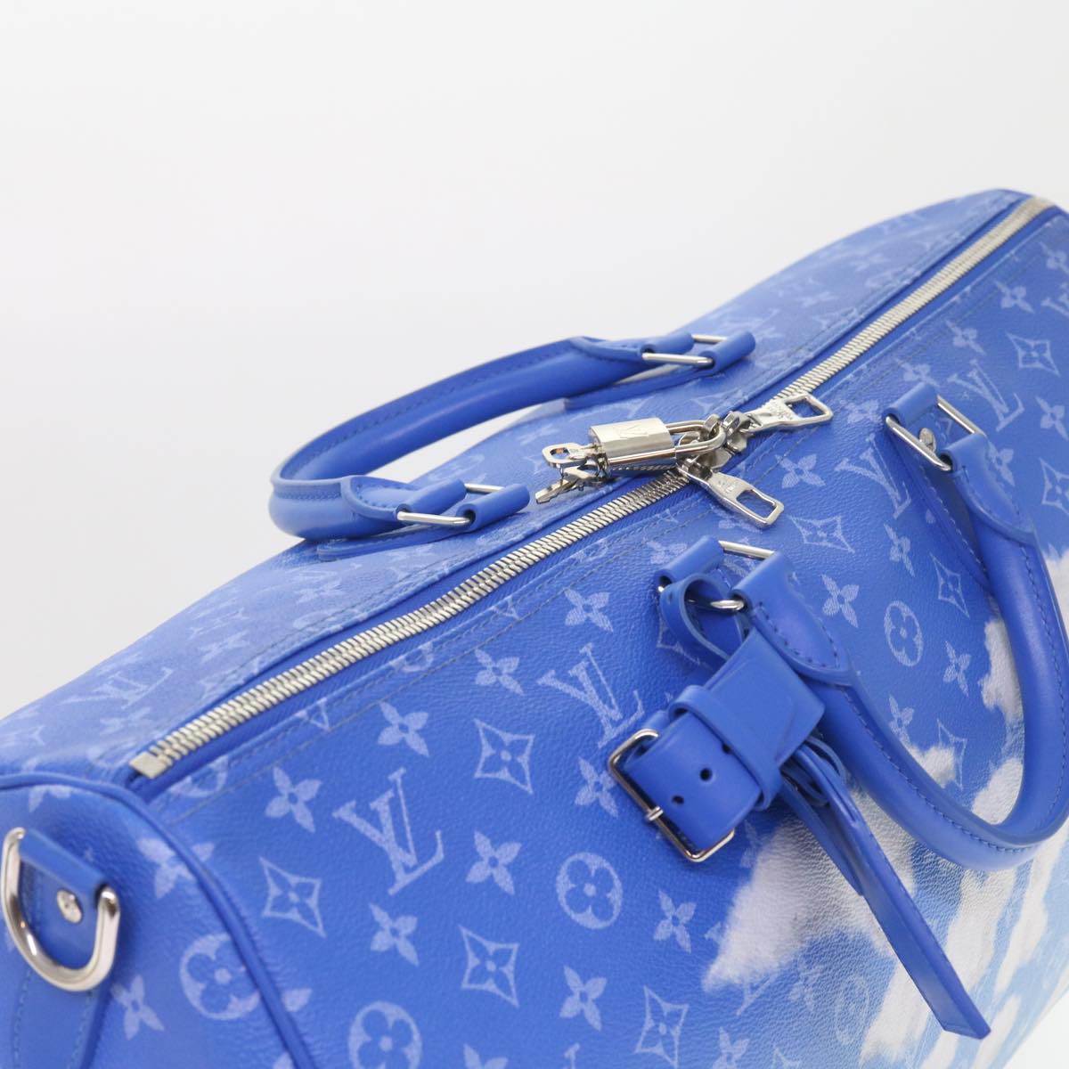 LOUIS VUITTON Monogram Clouds Keepall Bandouliere 50 Bag M45428 LV Auth 56645S