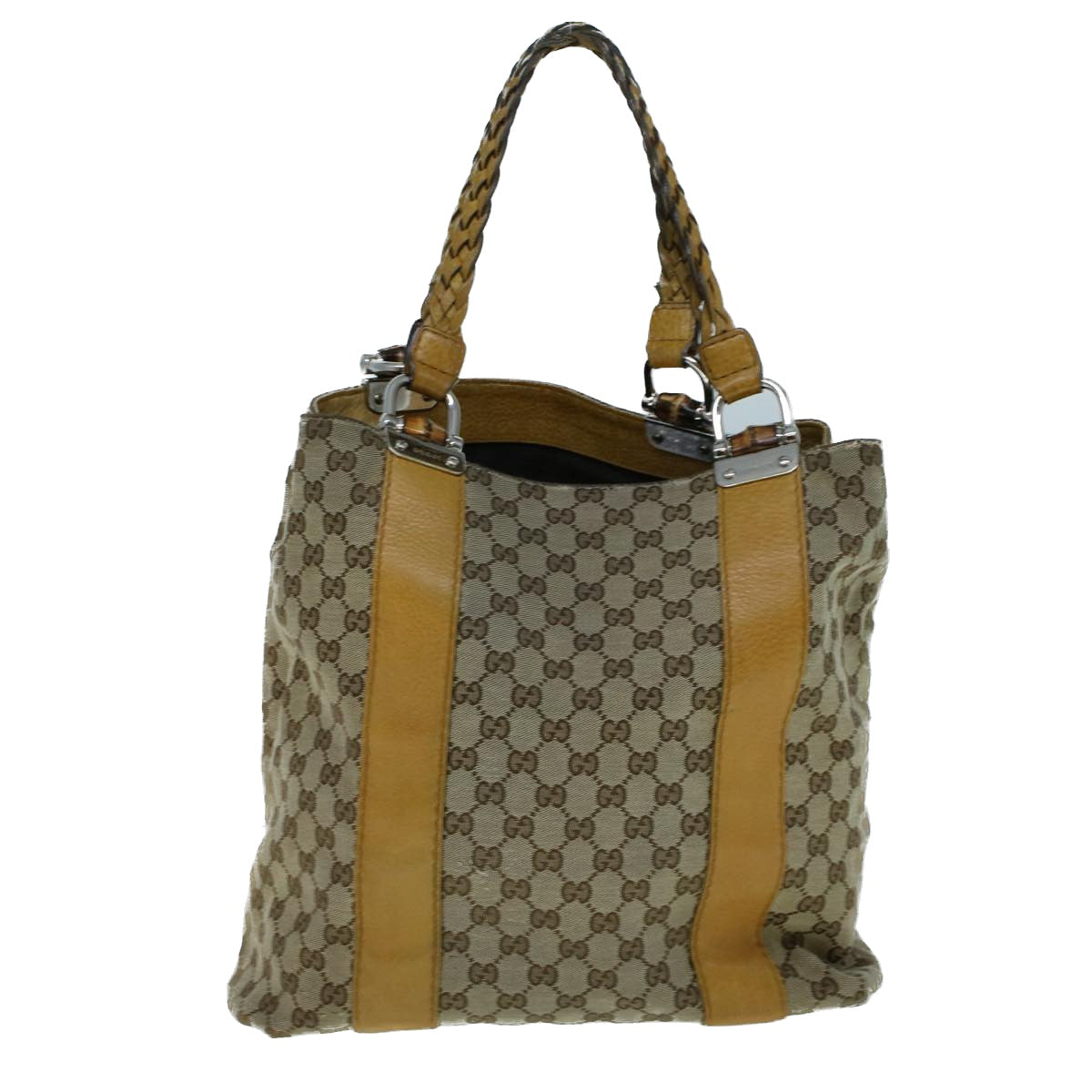 GUCCI GG Canvas Tote Bag Beige 232946 Auth 56649