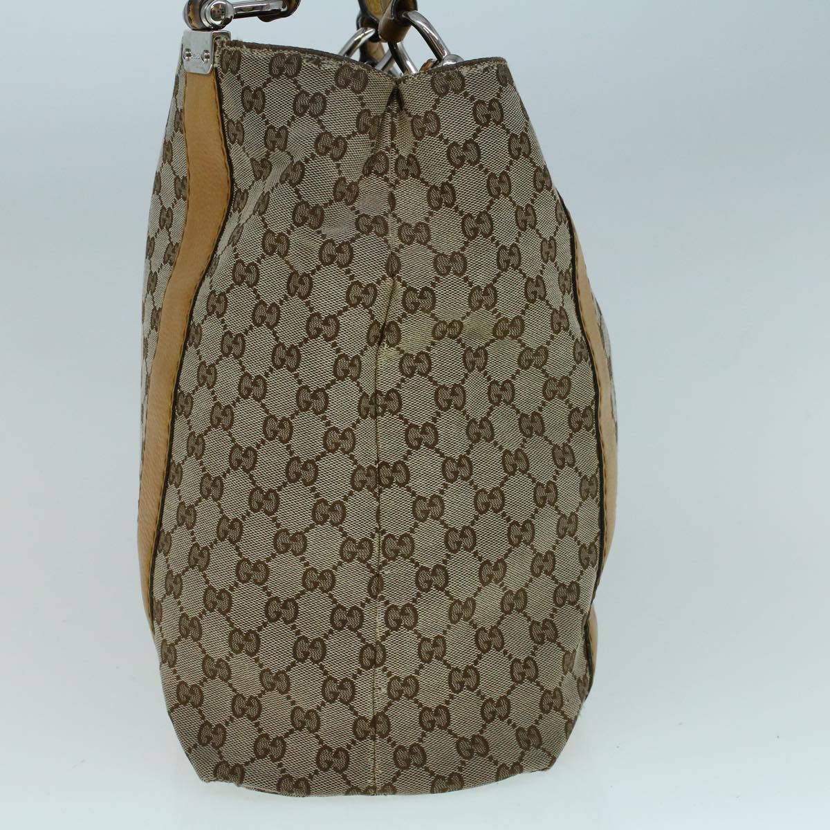 GUCCI GG Canvas Tote Bag Beige 232946 Auth 56649