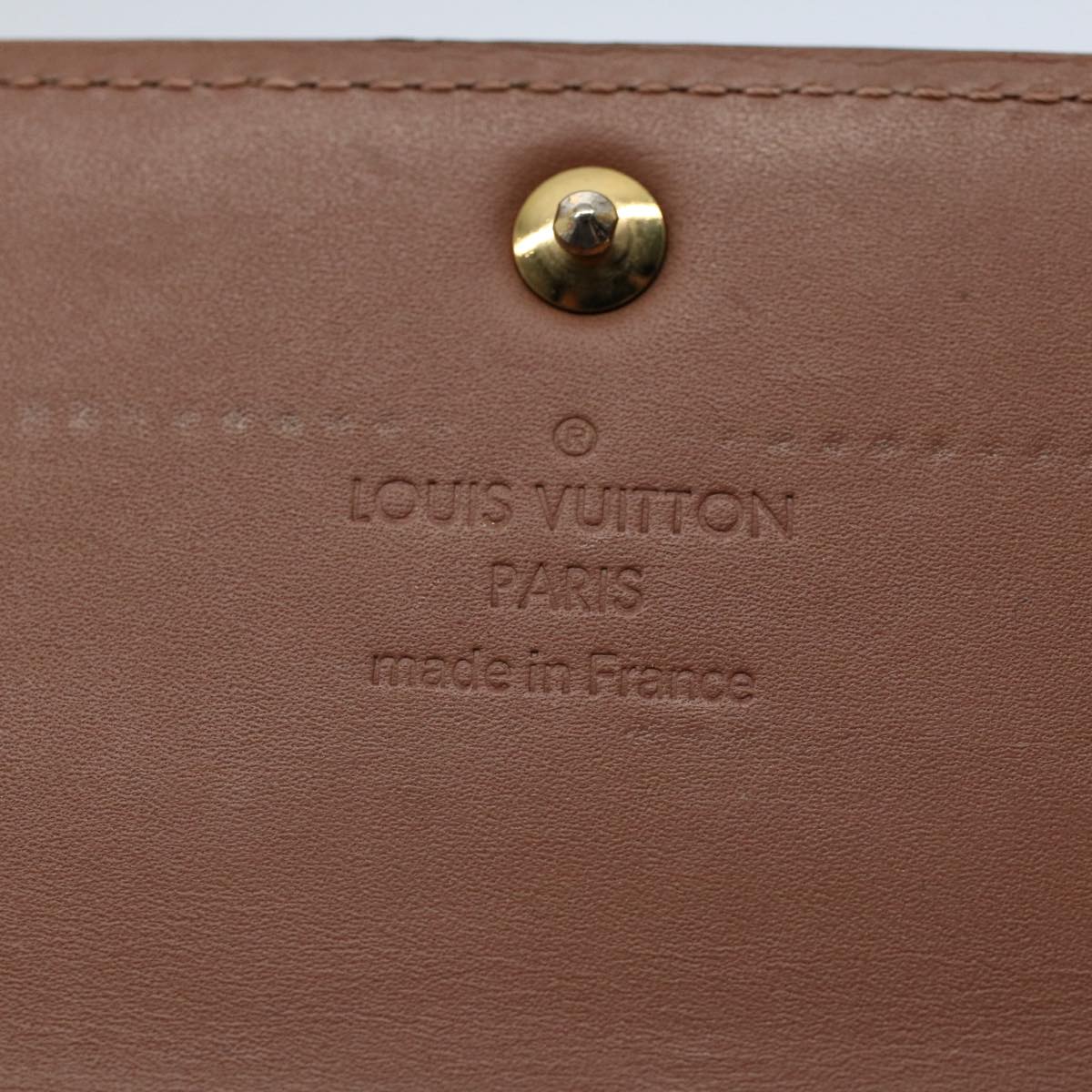 LOUIS VUITTON Vernis Portefeiulle Sarah Wallet Rose Velours M91767 Auth 56689