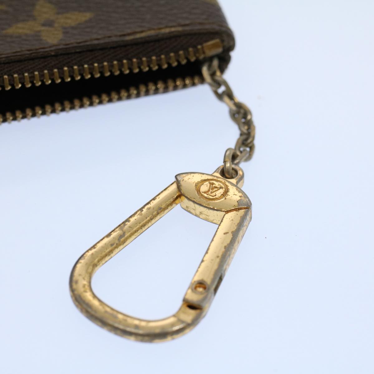 LOUIS VUITTON Monogram Pochette Cles Coin Purse M62650 LV Auth 56690