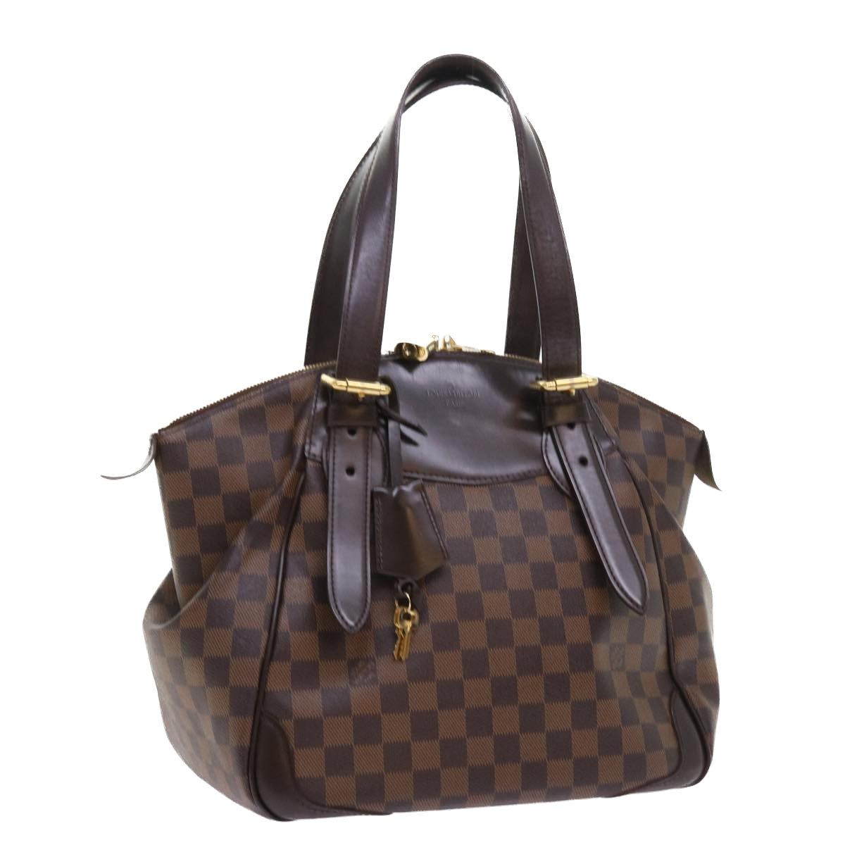 LOUIS VUITTON Damier Ebene Verona MM Shoulder Bag N41118 LV Auth 56722