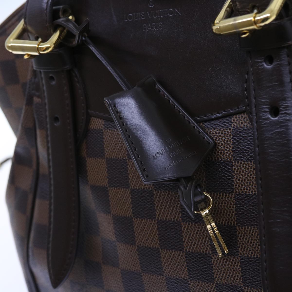 LOUIS VUITTON Damier Ebene Verona MM Shoulder Bag N41118 LV Auth 56722