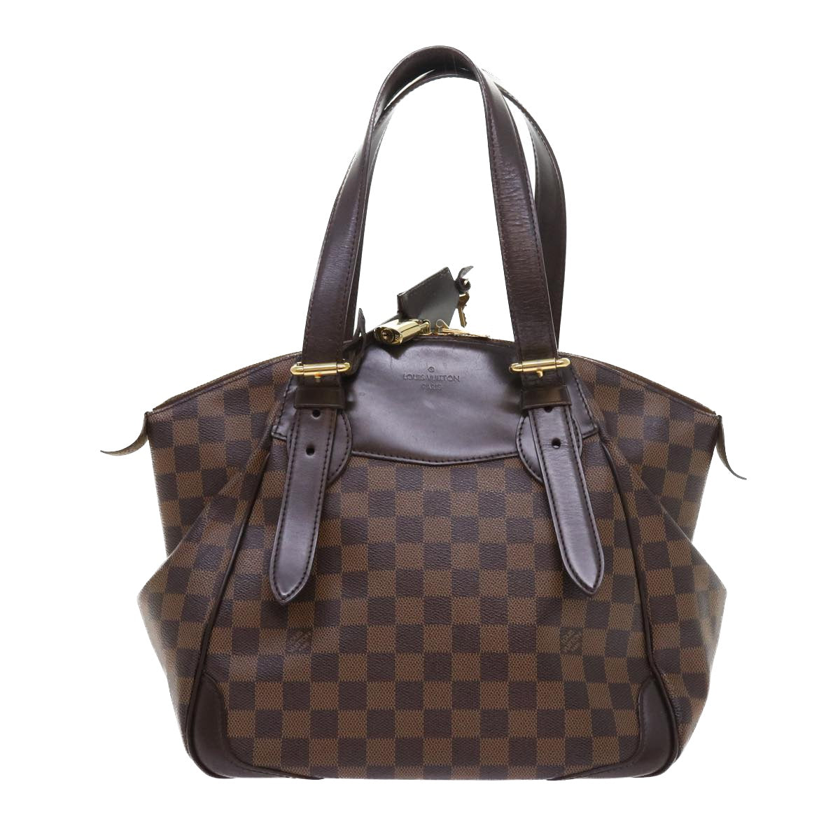 LOUIS VUITTON Damier Ebene Verona MM Shoulder Bag N41118 LV Auth 56722