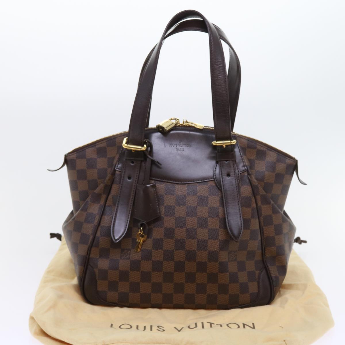 LOUIS VUITTON Damier Ebene Verona MM Shoulder Bag N41118 LV Auth 56722