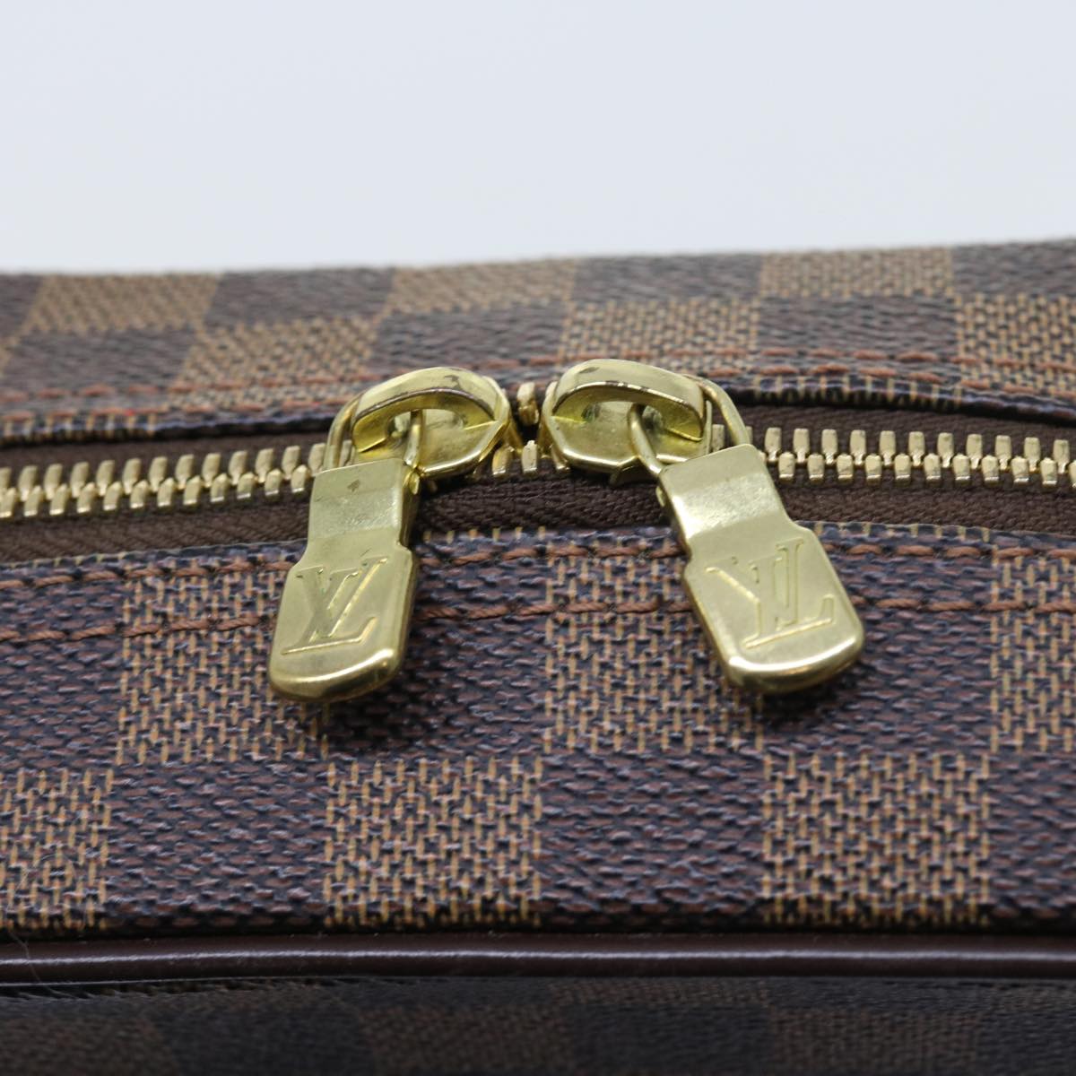 LOUIS VUITTON Damier Ebene Olaf PM Shoulder Bag N41442 LV Auth 56725