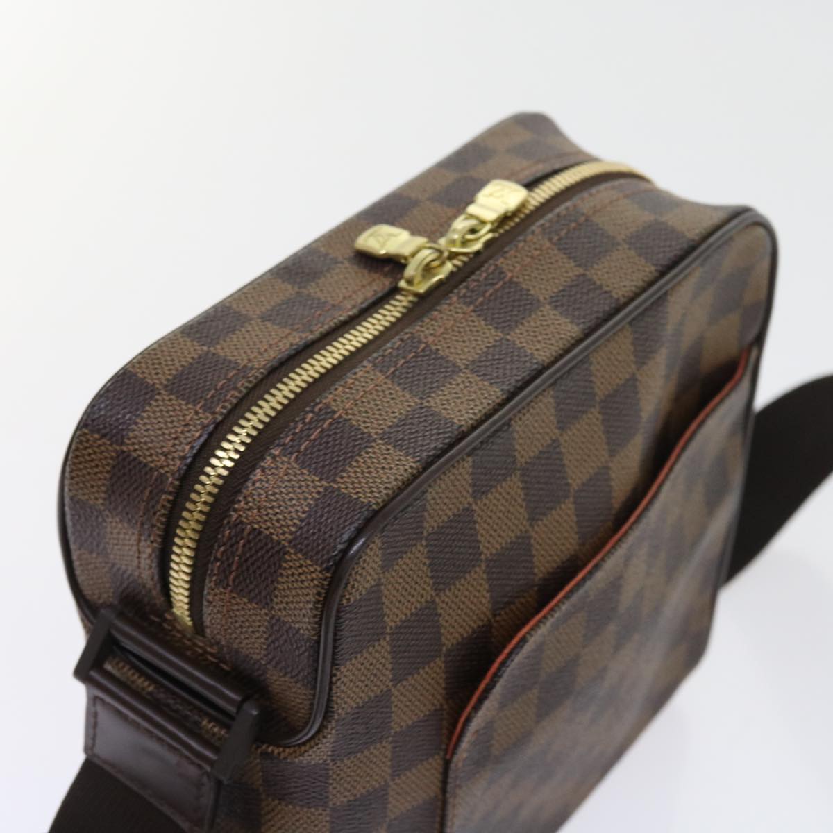 LOUIS VUITTON Damier Ebene Olaf PM Shoulder Bag N41442 LV Auth 56725