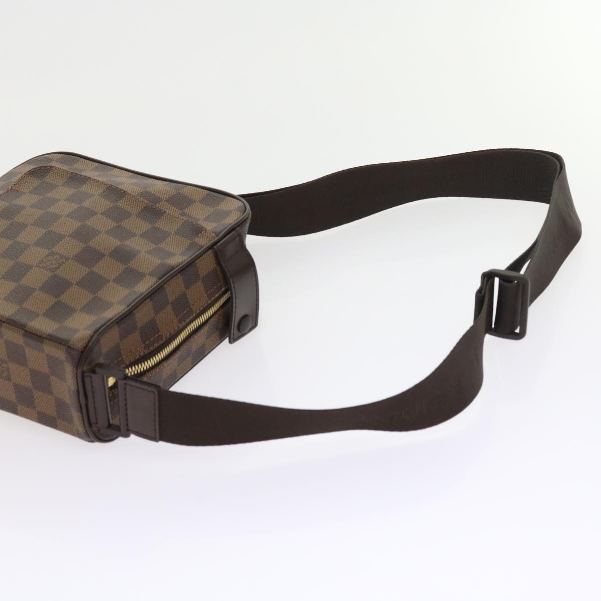 LOUIS VUITTON Damier Ebene Olaf PM Shoulder Bag N41442 LV Auth 56725