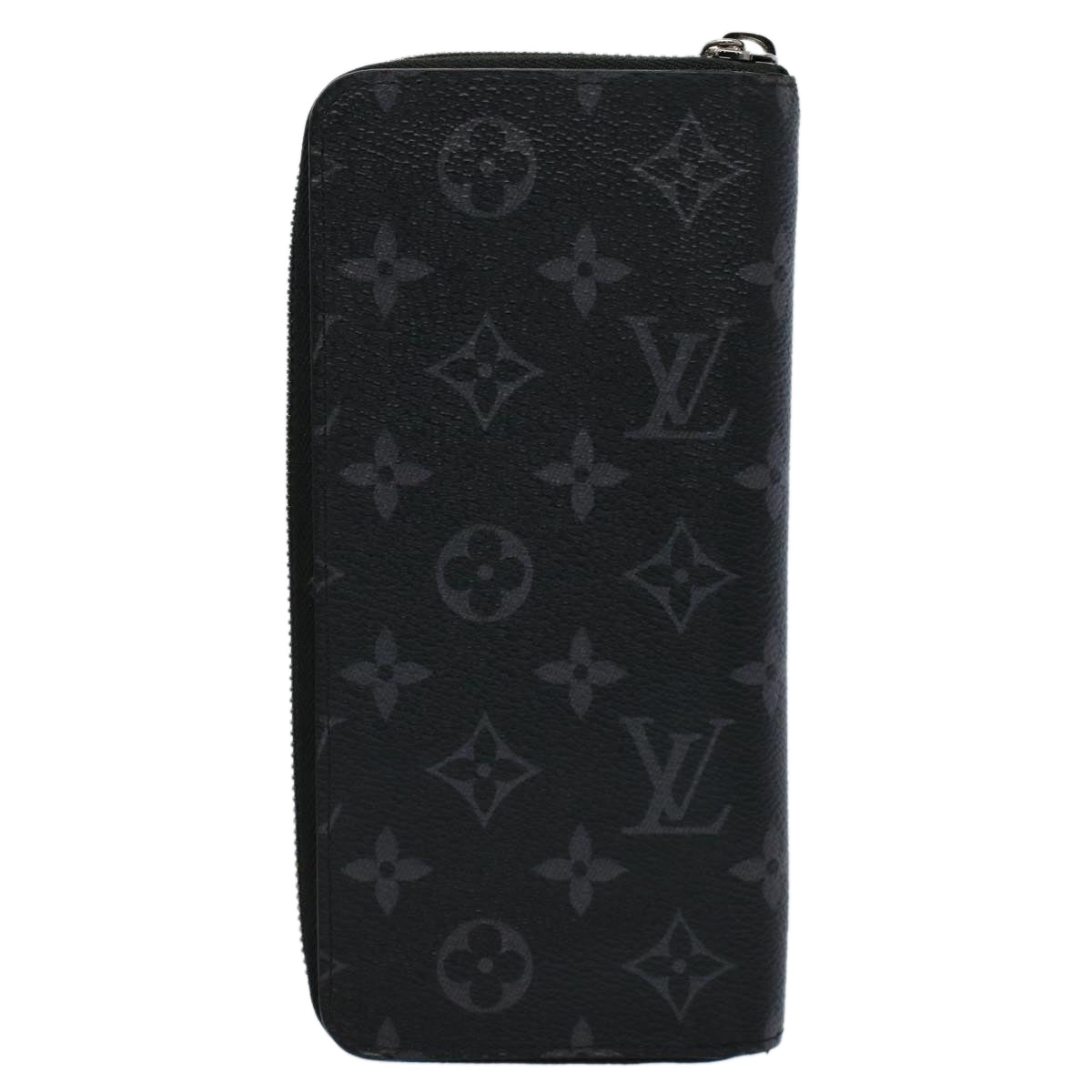 LOUIS VUITTON Monogram Eclipse Zippy Wallet Vertical Wallet M62295 Auth 56742