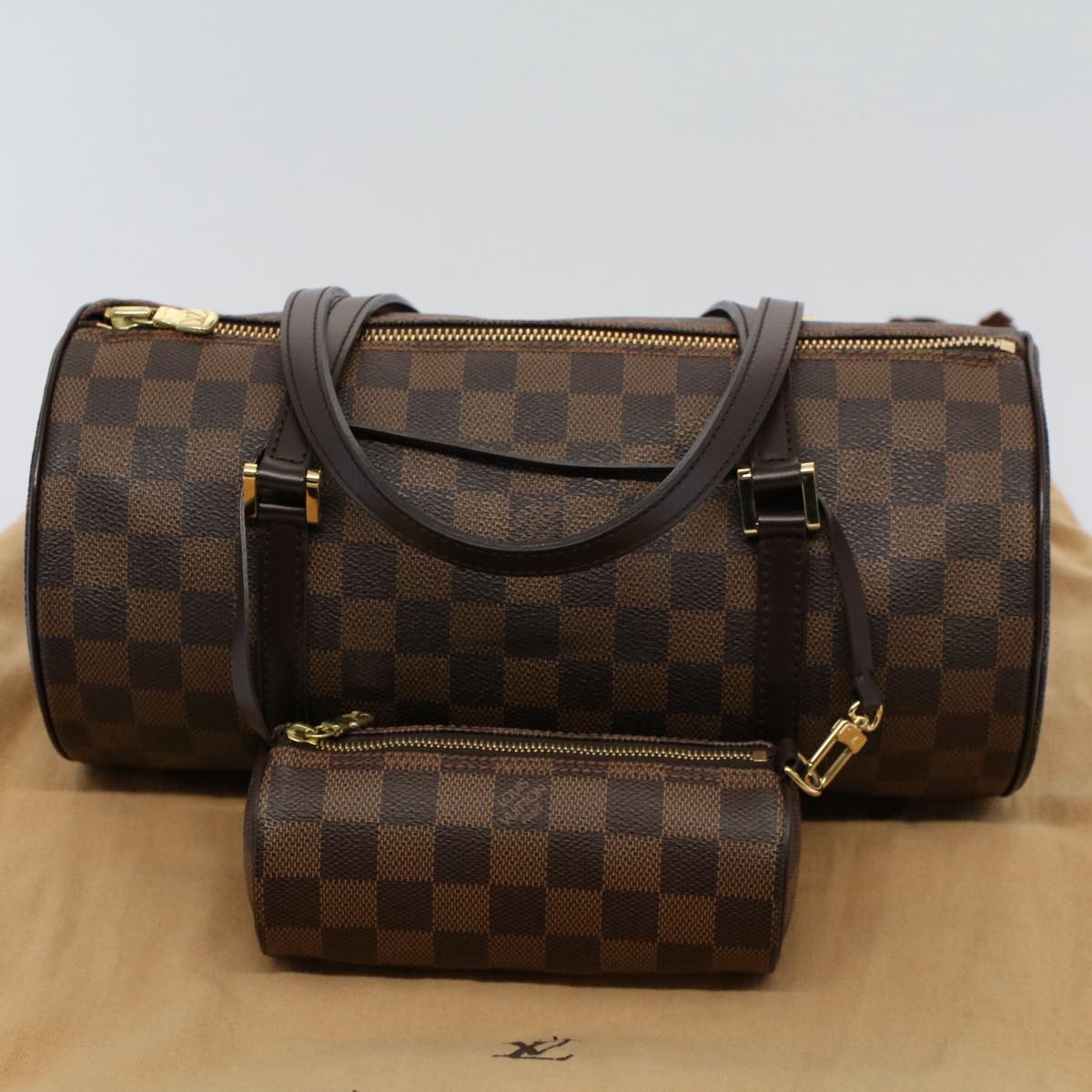 LOUIS VUITTON Damier Ebene Papillon 30 Hand Bag N51303 LV Auth 56747A