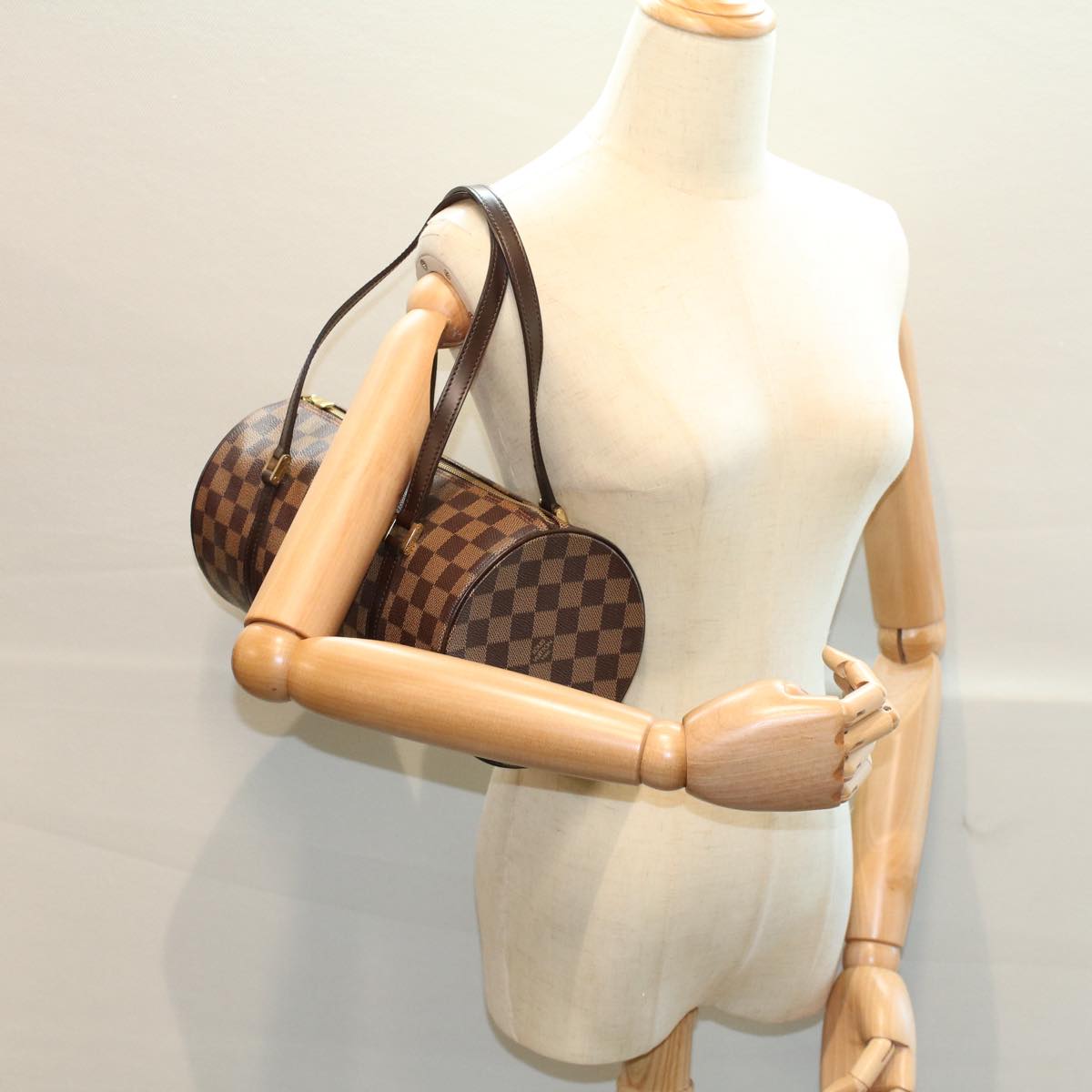 LOUIS VUITTON Damier Ebene Papillon 30 Hand Bag N51303 LV Auth 56748