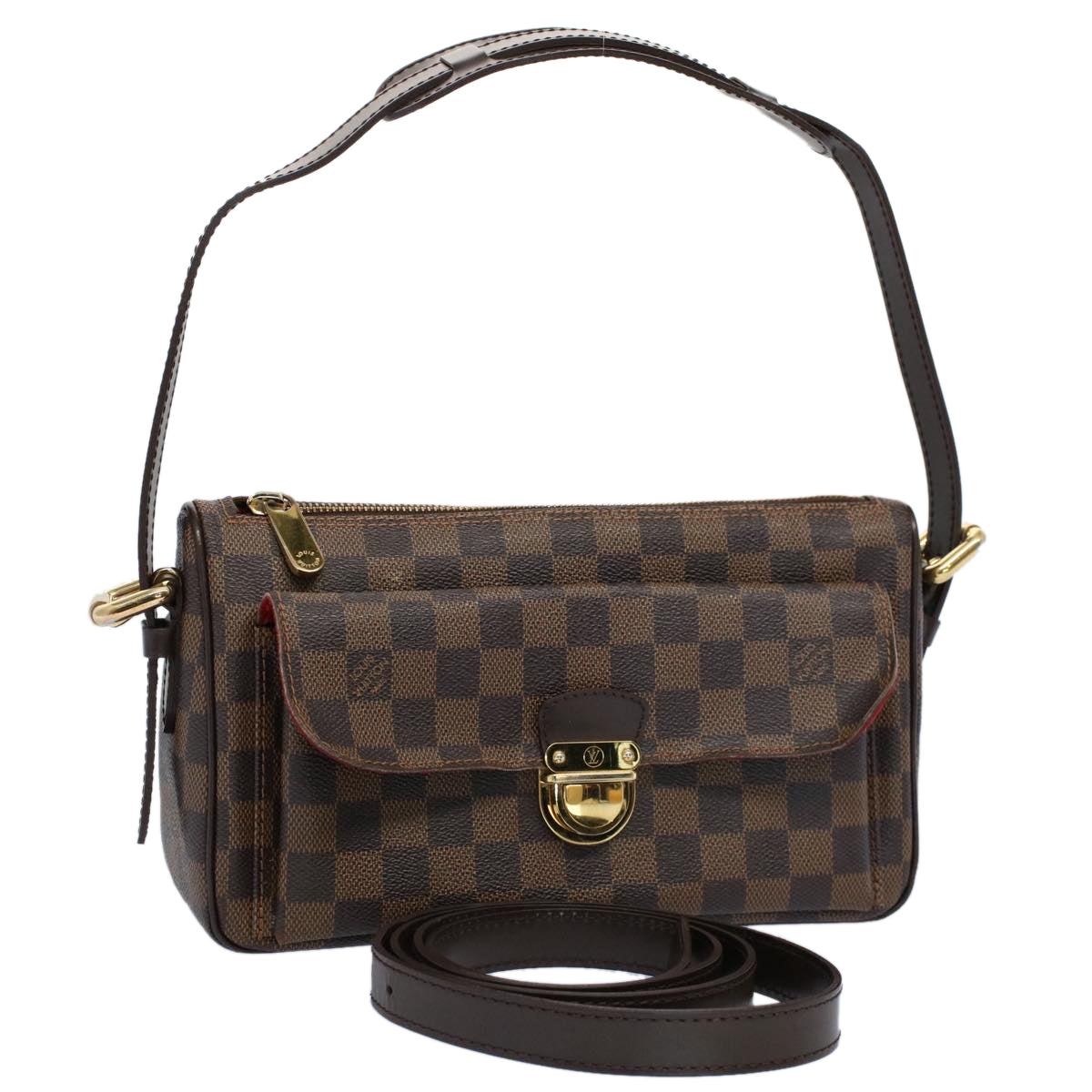 LOUIS VUITTON Damier Ebene Ravello GM Shoulder Bag 2way N60006 LV Auth 56749