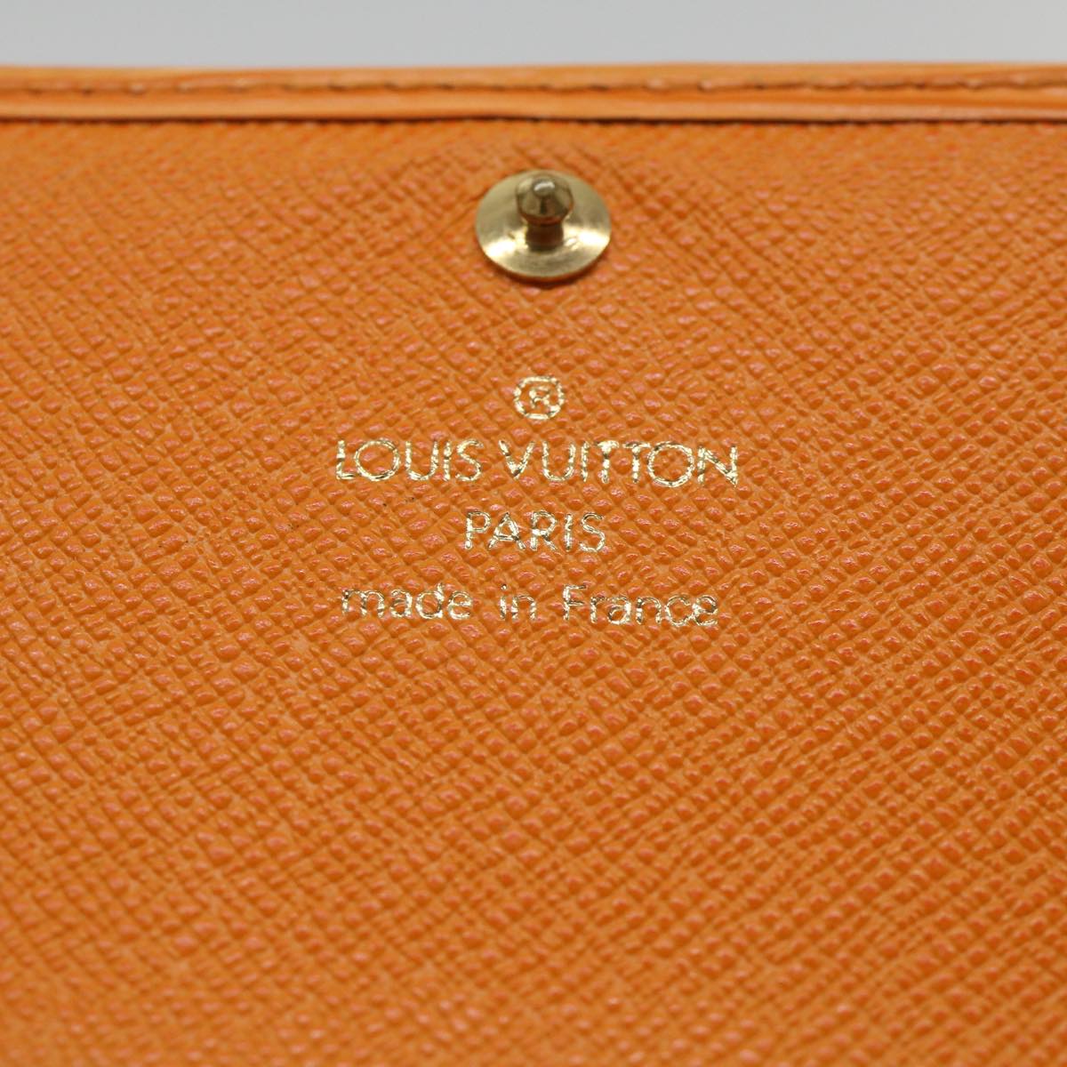 LOUIS VUITTON Epi Porte Monnaie Billets Tresor Wallet Mandarin M6350H Auth 56804