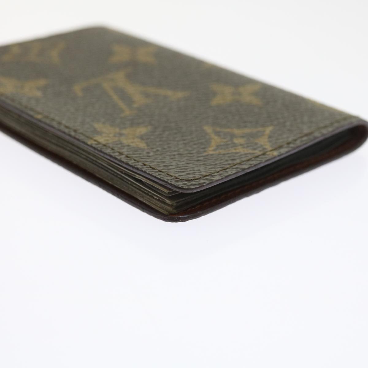 LOUIS VUITTON Monogram Porte Cartes Credit Pression Card Case M60937 Auth 56813