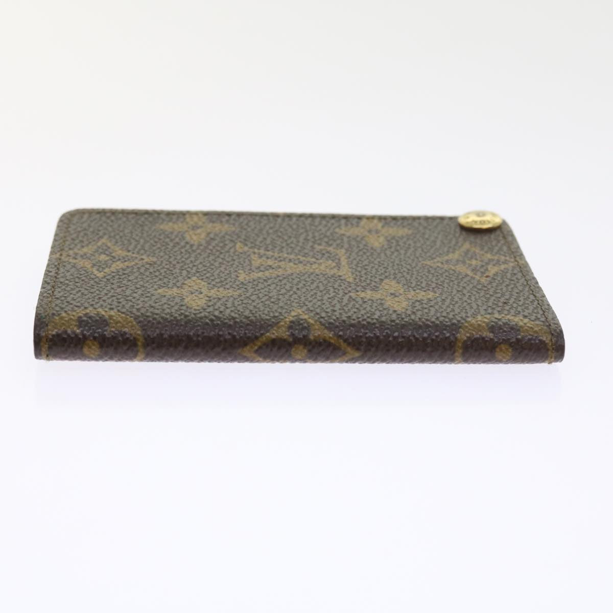 LOUIS VUITTON Monogram Porte Cartes Credit Pression Card Case M60937 Auth 56813