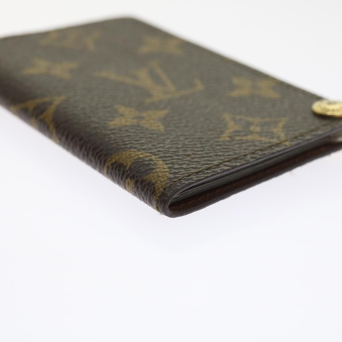 LOUIS VUITTON Monogram Porte Cartes Credit Pression Card Case M60937 Auth 56813