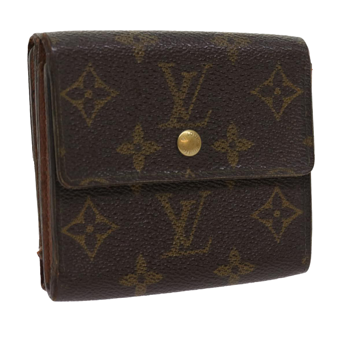 LOUIS VUITTON Monogram Portefeuille Elise Wallet M61654 LV Auth 56820