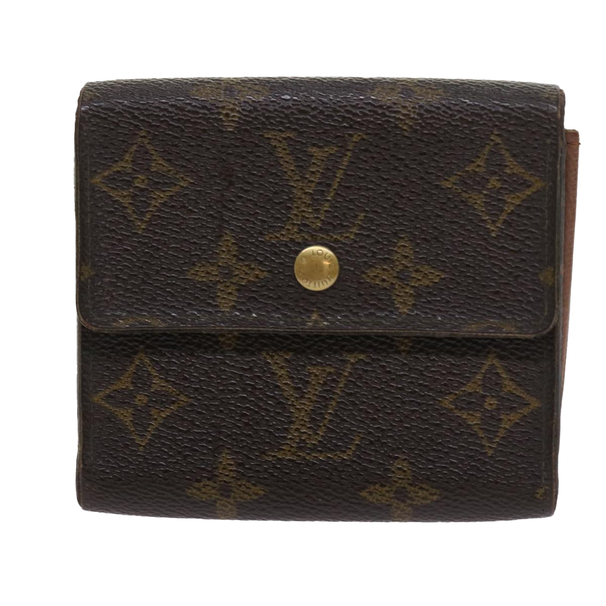 LOUIS VUITTON Monogram Portefeuille Elise Wallet M61654 LV Auth 56820