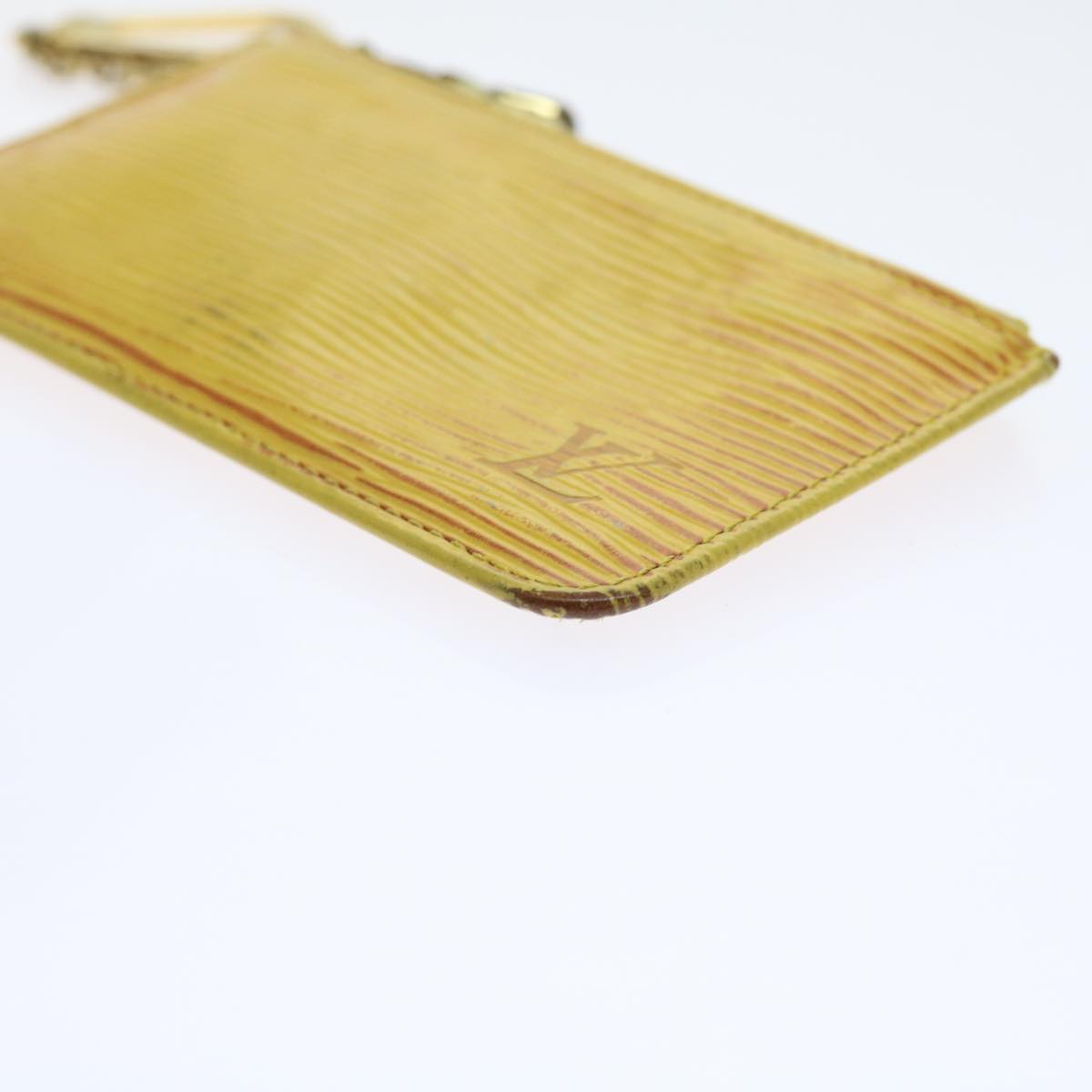 LOUIS VUITTON Epi Pochette Cles Coin Purse Yellow M63809 LV Auth 56841